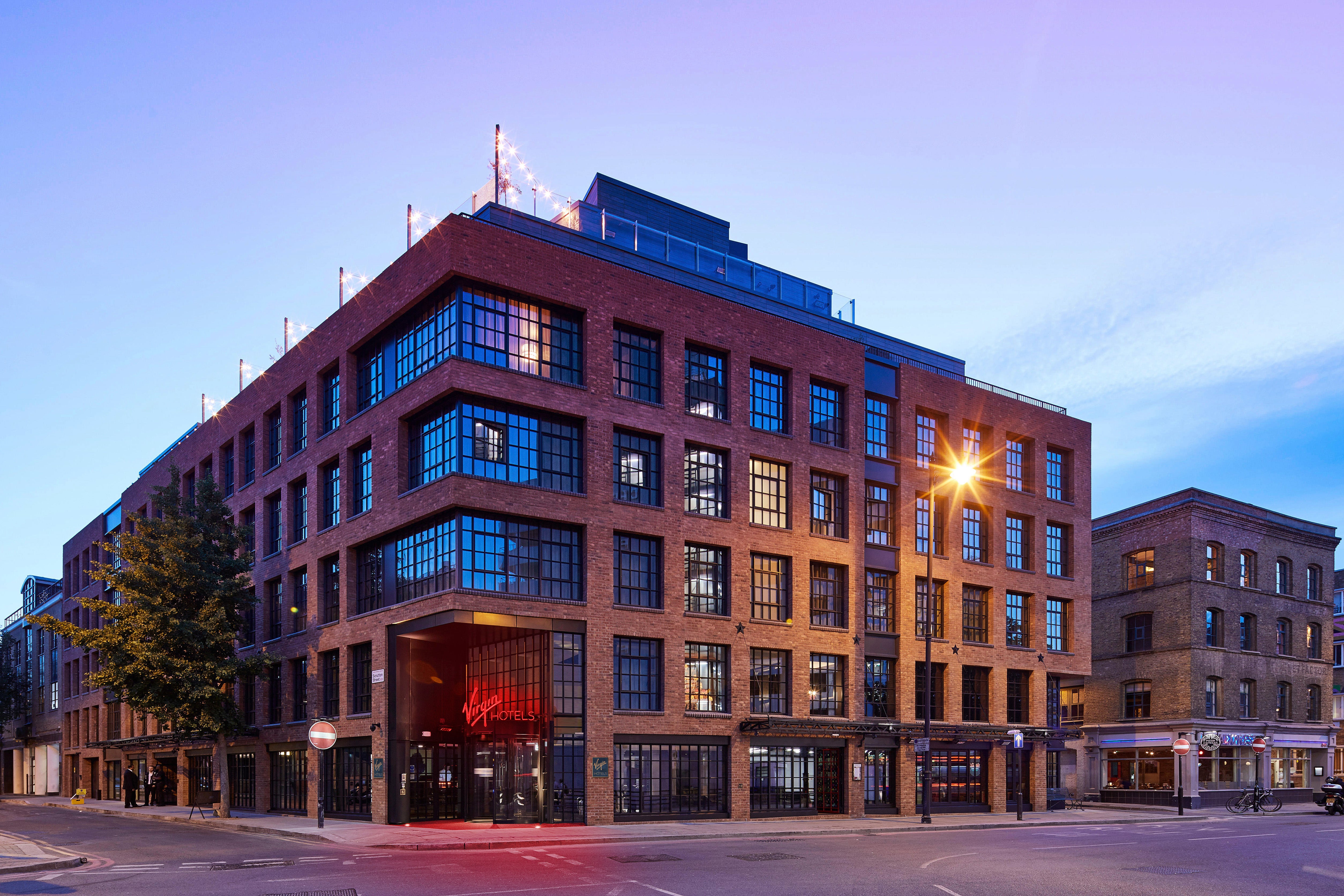 Virgin Hotels London-Shoreditch can be found on 45 Curtain Road in Shoreditch