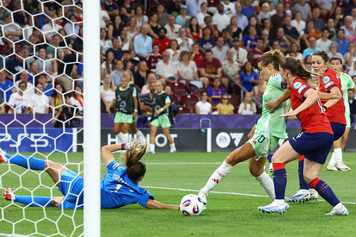 Norway v Italy live: Women’s Euro 2025 latest score and updates as Ada Hegerberg equalises after penalty miss