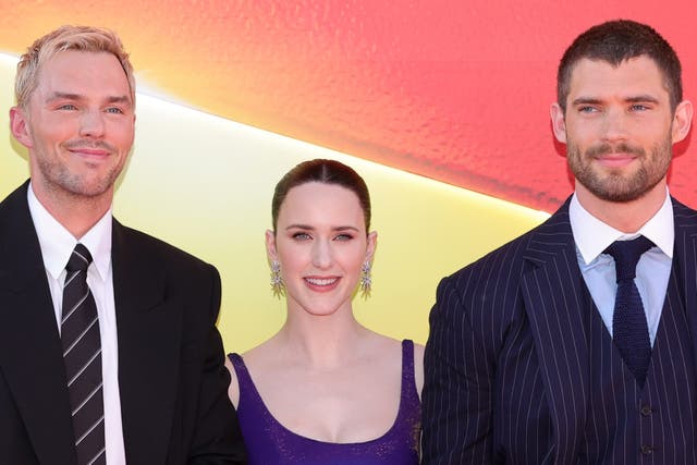 <p>Nicholas Hoult, Rachel Brosnahan and David Corenswet at the the LA premiere of 'Superman' in July 2025</p>
