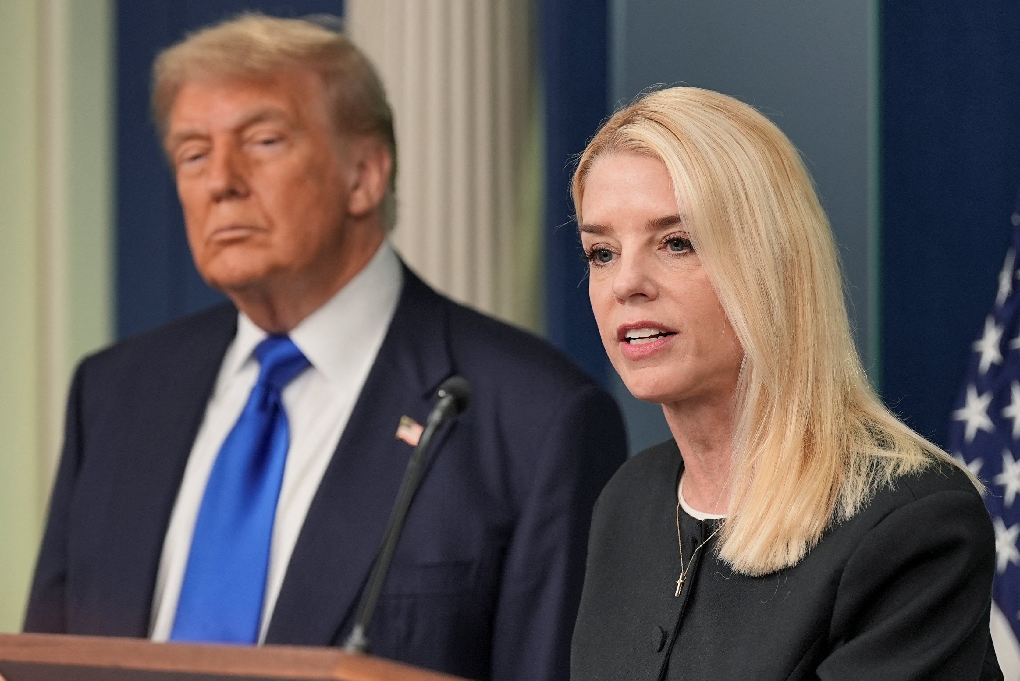 The president said the decision to release additional ‘credible’ files will be ‘up to’ Attorney General Pam Bondi, he told reporters Tuesday