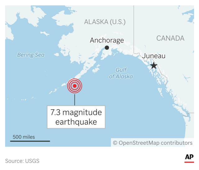 <p>A strong earthquake Wednesday off the Alaska coast triggered a tsunami warning.</p>