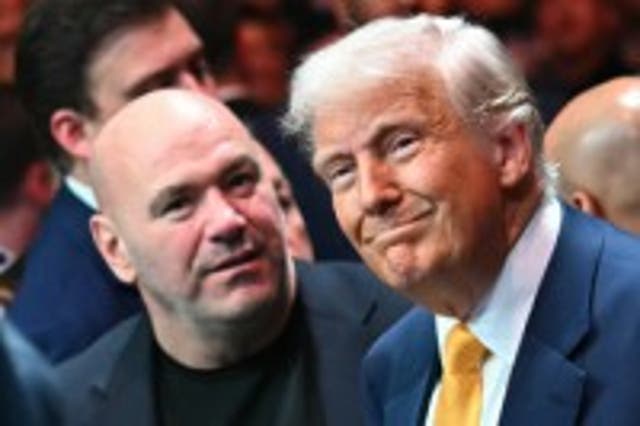 <p>UFC president Dana White (left) and US president Donald Trump</p>