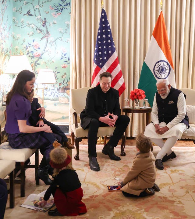 <p>Indian prime minister Narendra Modi meets with Elon Musk in the US in February 2025</p>