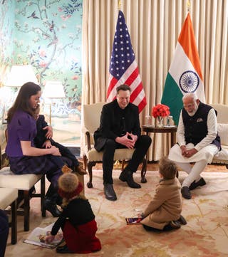 Indian prime minister Narendra Modi met Tesla boss Elon Musk in the US in February 2025