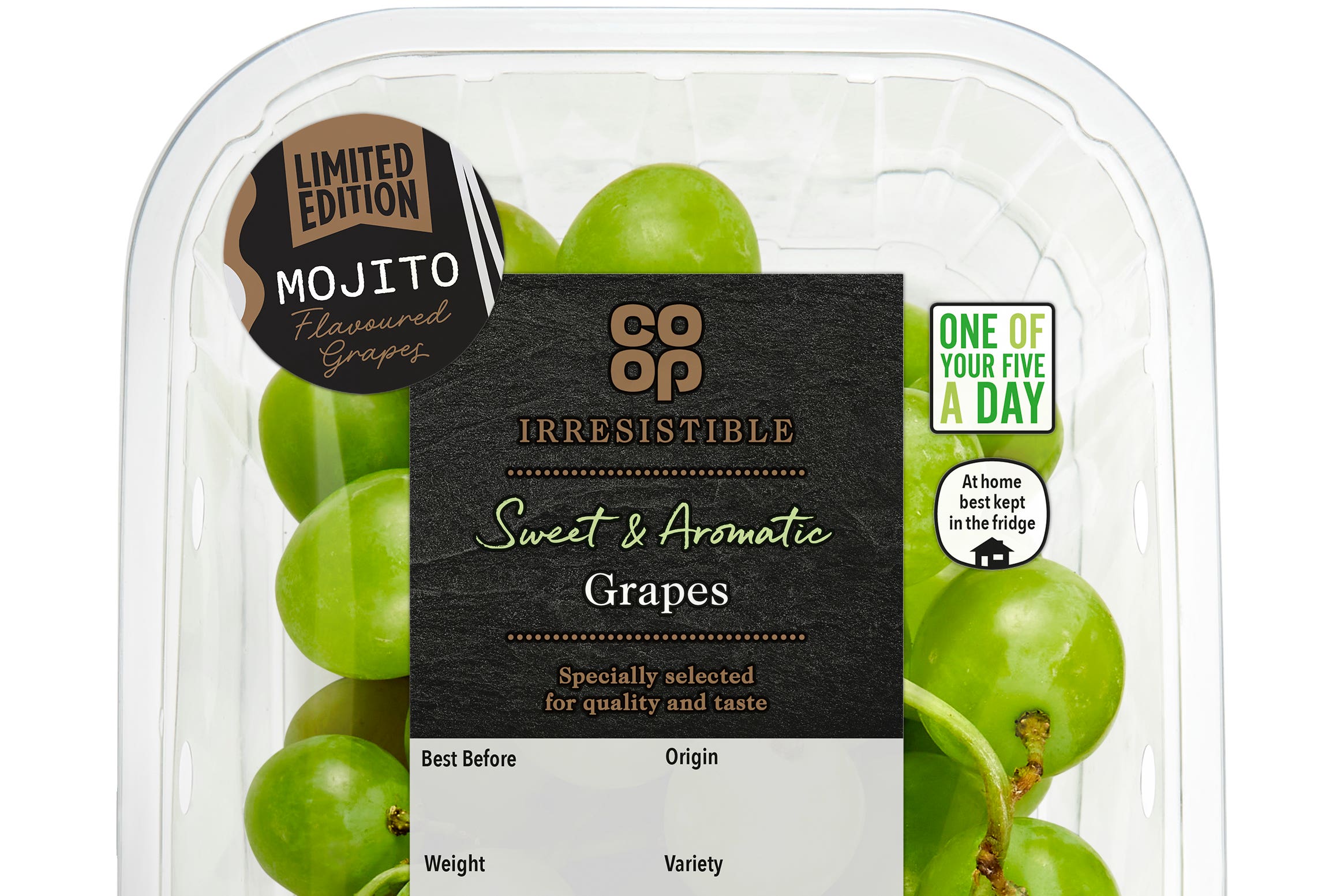 Co-op’s new ‘Mojito flavoured’ grapes. (Co-op/PA)