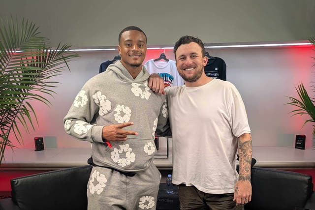 Johnny Manziel is joined by Patrick Surtain II in the latest episode of Glory Daze. (Glory Daze/PA)