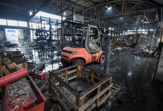 Aftermath of a Russian drone attack in Dnipro this week