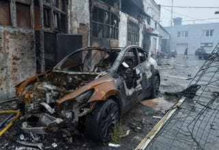 Aftermath of a Russian drone attack in Dnipro this week