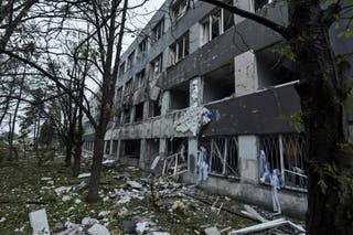 Aftermath of a Russian drone attack in Dnipro this week
