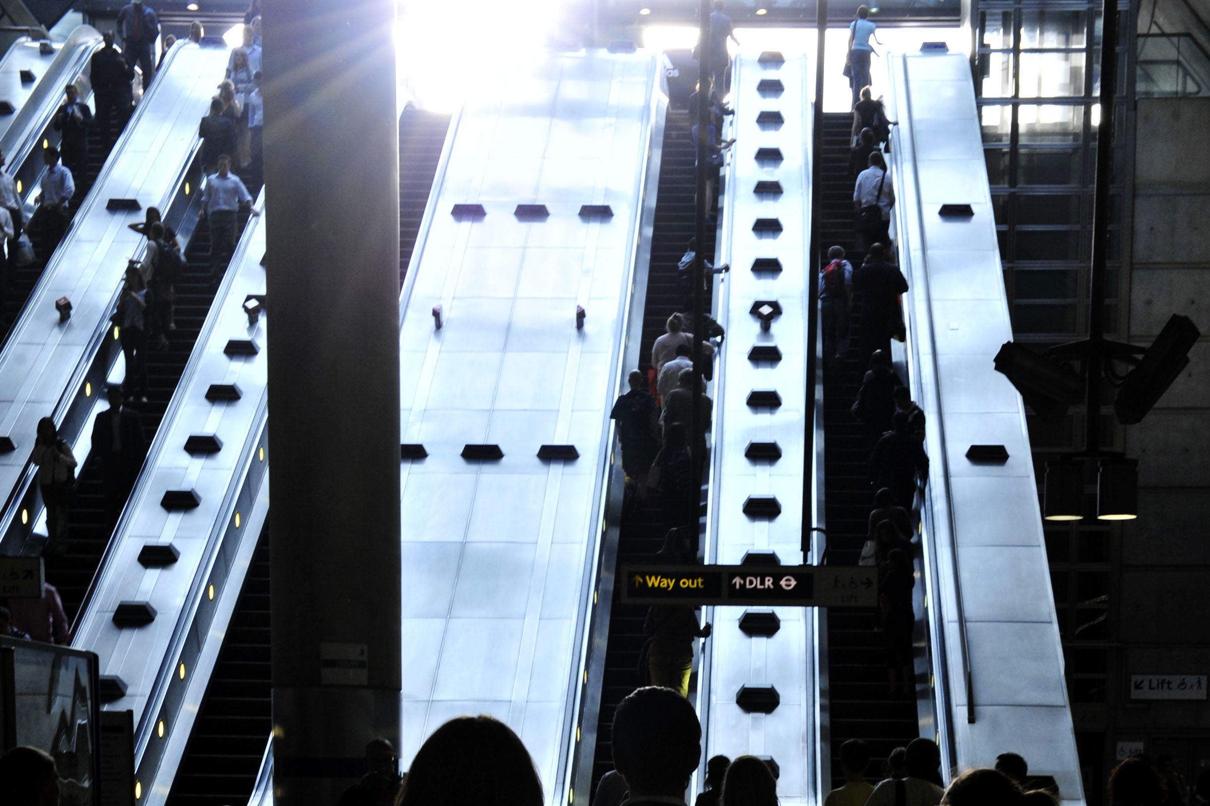 Commuters in London’s Canary Wharf underground station (Tim Ireland/PA)