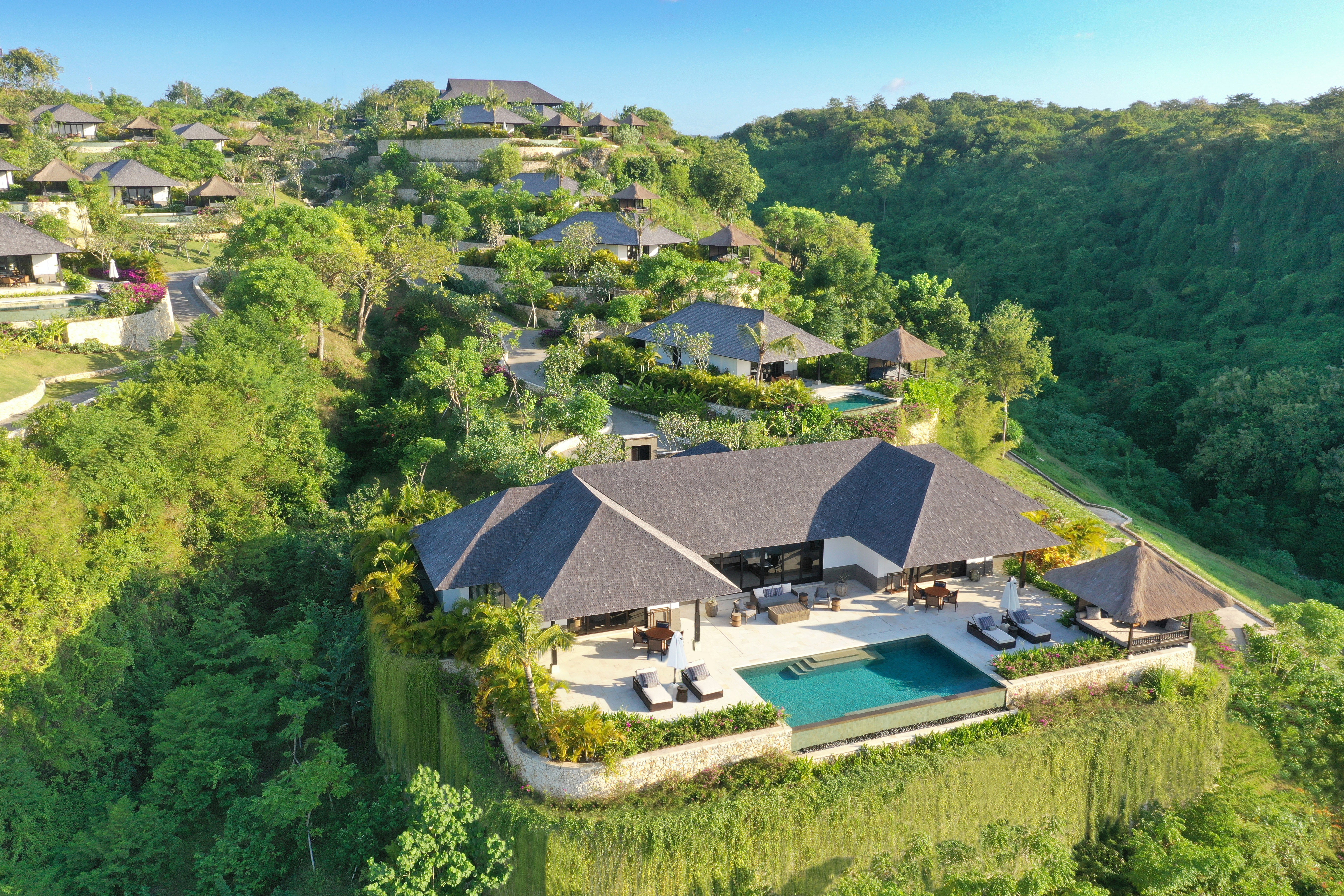 The ocean-facing villas at Raffles Bali are among the biggest on the island