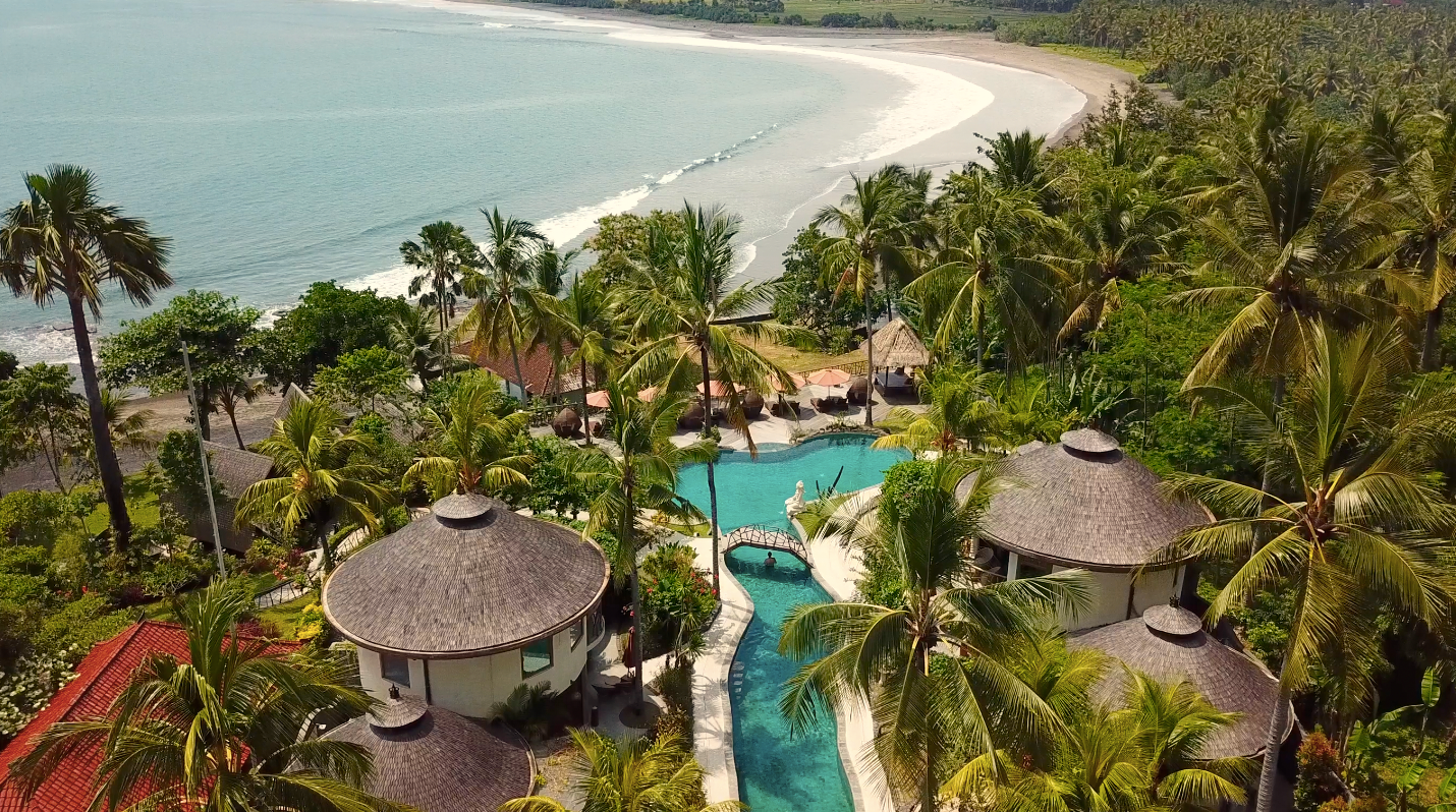 For a stay by the beach that won’t break the bank, book a room at Puri Dajuma Beach Eco-resort