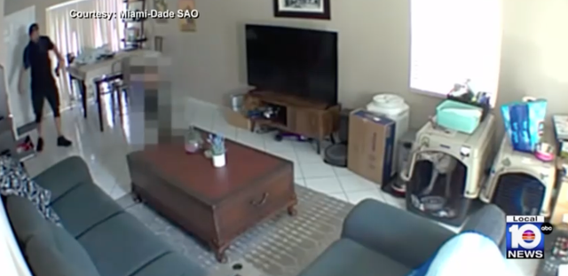 <p>Zachary Perez, an Iraq Marine Corps veteran, was caught on camera holding a pink dog leash that police say was wrapped around the neck of his 6-year-old stepson. </p>