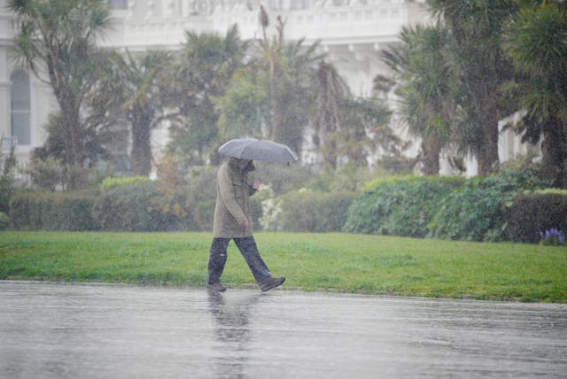 <p>Heavy rain is forecast in the coming days (Ben Birchall/PA)</p>