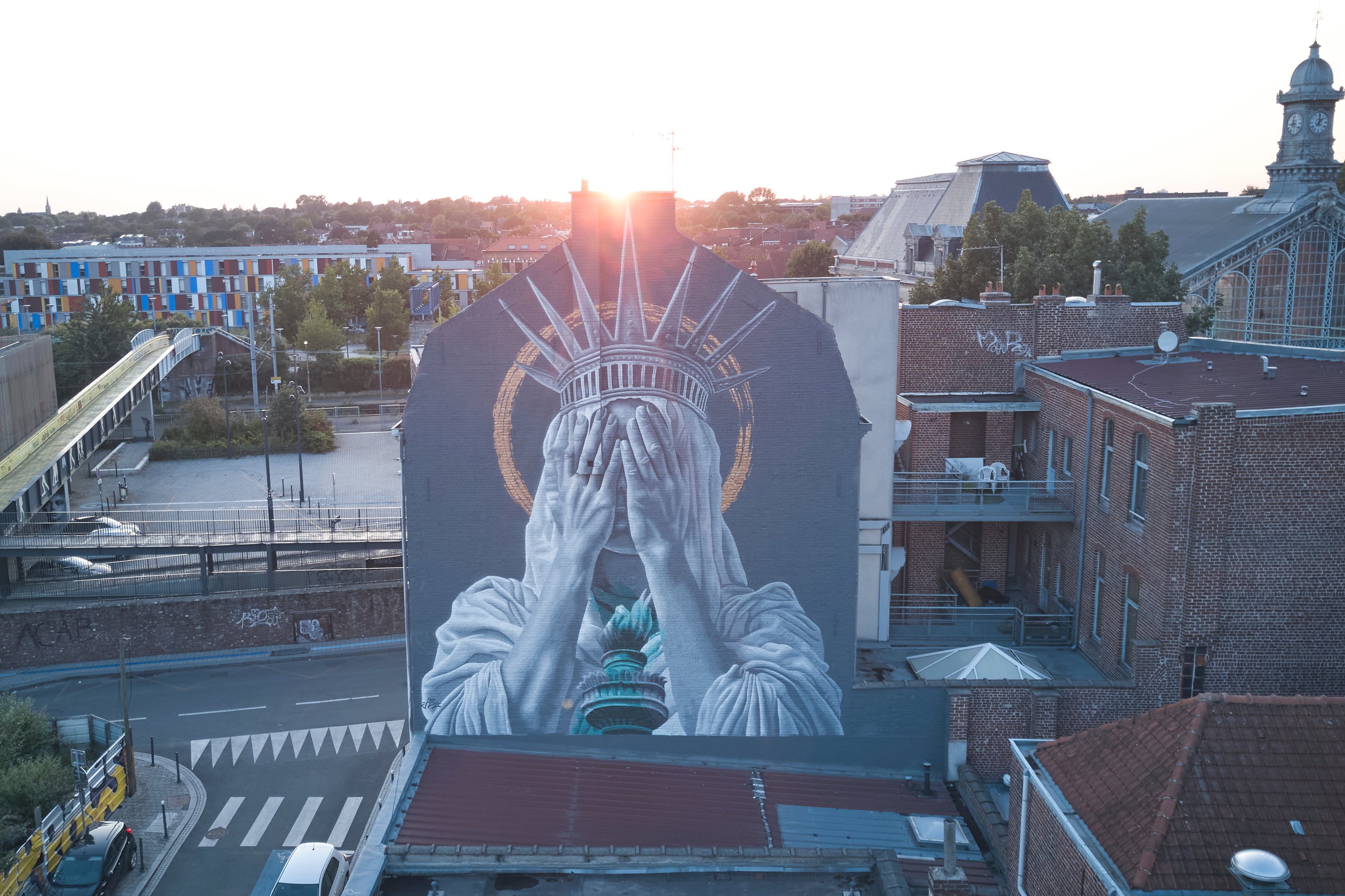 France Statue of Liberty Mural