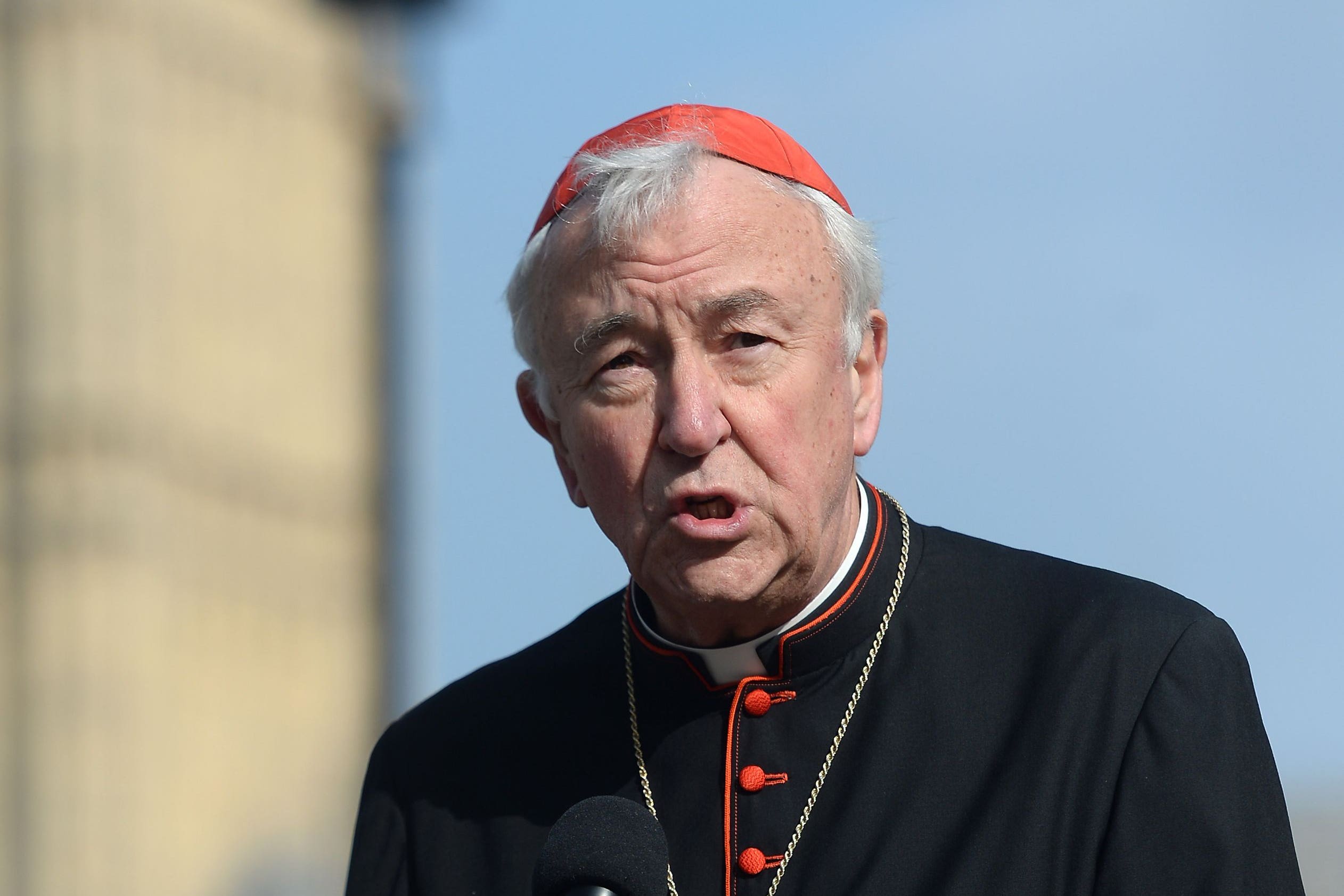 Cardinal Vincent Nichols has condemned a strike on a church in Gaza (Victoria Jones/PA)