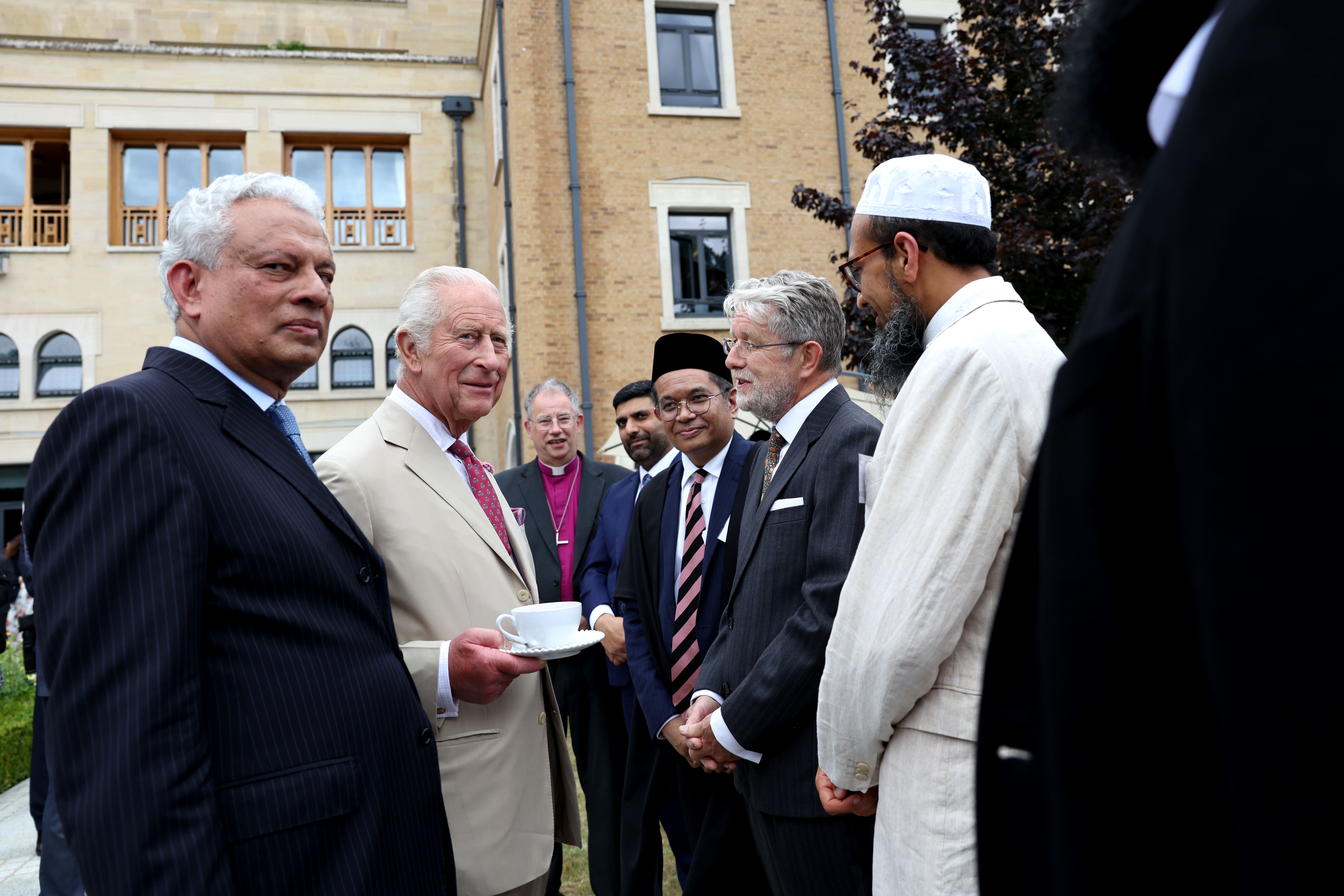 The King meets multi faith leaders during a visit to the Oxford Centre for Islamic Studies (Darren Staples/PA)