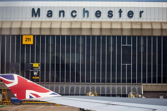 Mohammed Fahir Amaaz is accused of assaulting three police officers at Manchester Airport’s terminal 2 (Alamy/PA)