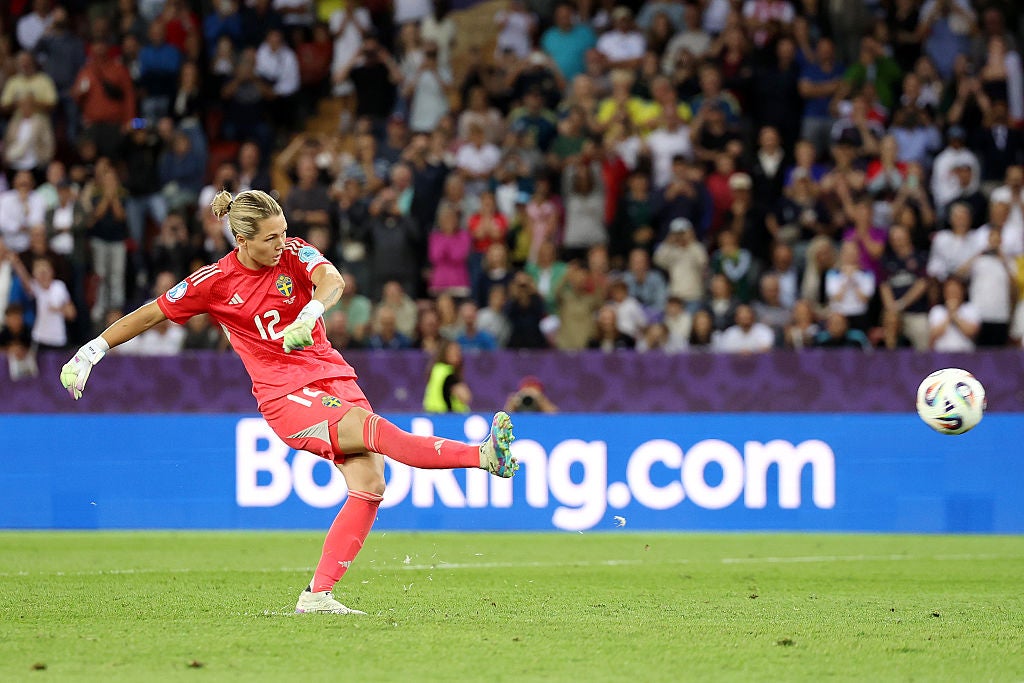 Falk missed the chance to knock England out and send Sweden through to the semi-finals