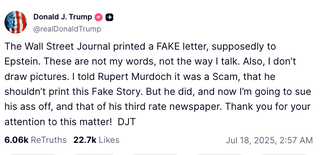 Trump threatened to sue Rupert Murdoch's 'a** off' after his publication ran the alleged 'fake story'