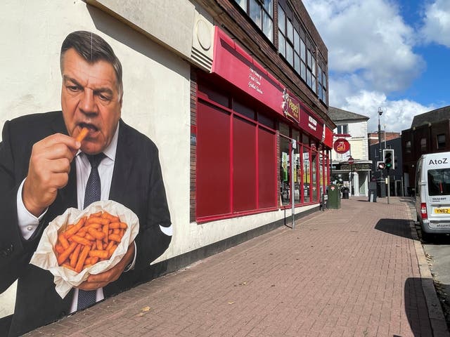 <p>A mural of former England football manager Sam Allardyce, which has appeared in Union Street in Dudley town centre. Picture date: Friday July 18, 2025. PA Photo. Photo credit should read: Matthew Cooper/PA Wire</p>