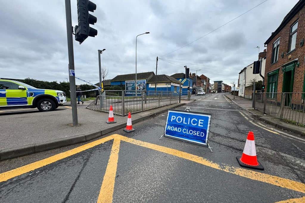 The scene in Colchester where four people died after a vehicle crashed into a building (Essex Police/PA)