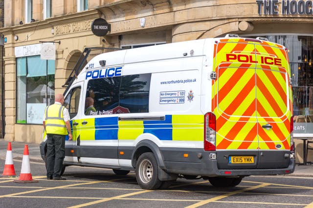 Northumbria Police said off-duty officers must not wear items identifying themselves as police if they attend the Pride march (Alamy/PA)