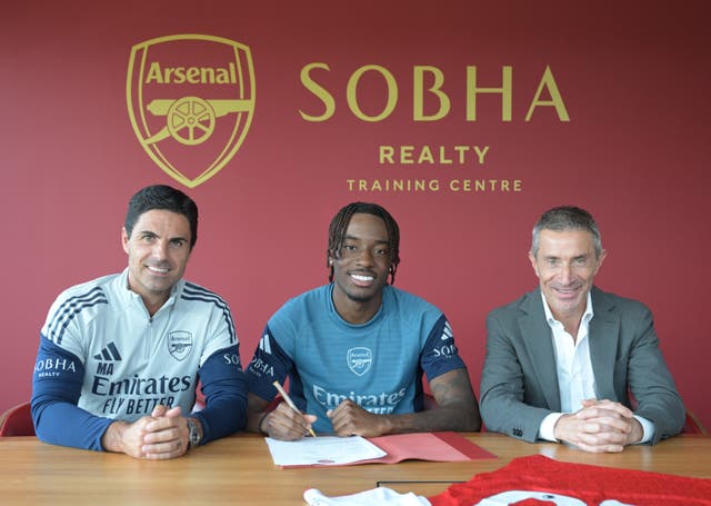<p>Madueke completed his move to Arsenal in the summer despite fan opposition</p>