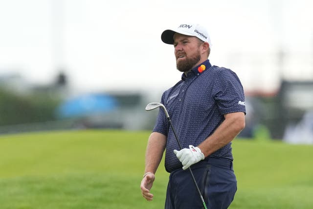 <p>Ireland's Shane Lowry reacts at Royal Portrush</p>