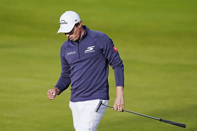 England’s Matt Fitzpatrick is one shot off the lead (Peter Byrne/PA).