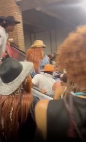 Chaos ensued as an overcrowded escalator started to speed up and then abruptly stop throwing people to the ground