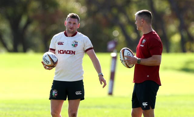 <p>Finn Russell (left) has been backed to shine for the Lions by Johnny Sexton</p>