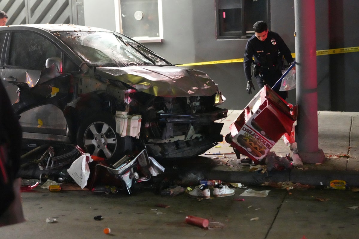 Hollywood crash latest: Officials say driver is being treated for gunshot wound after at least 20 are injured
