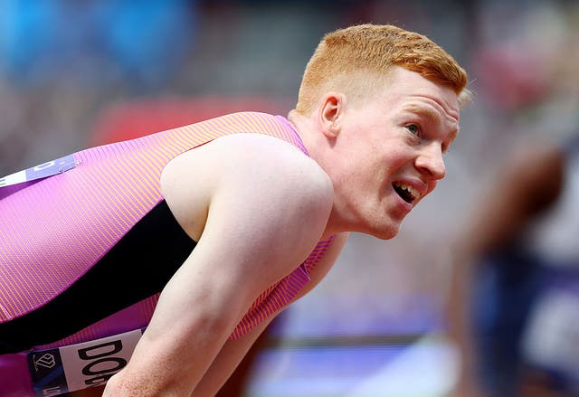 <p>Dobson stunned Olympic silver medallist Hudson-Smith at the London Stadium</p>