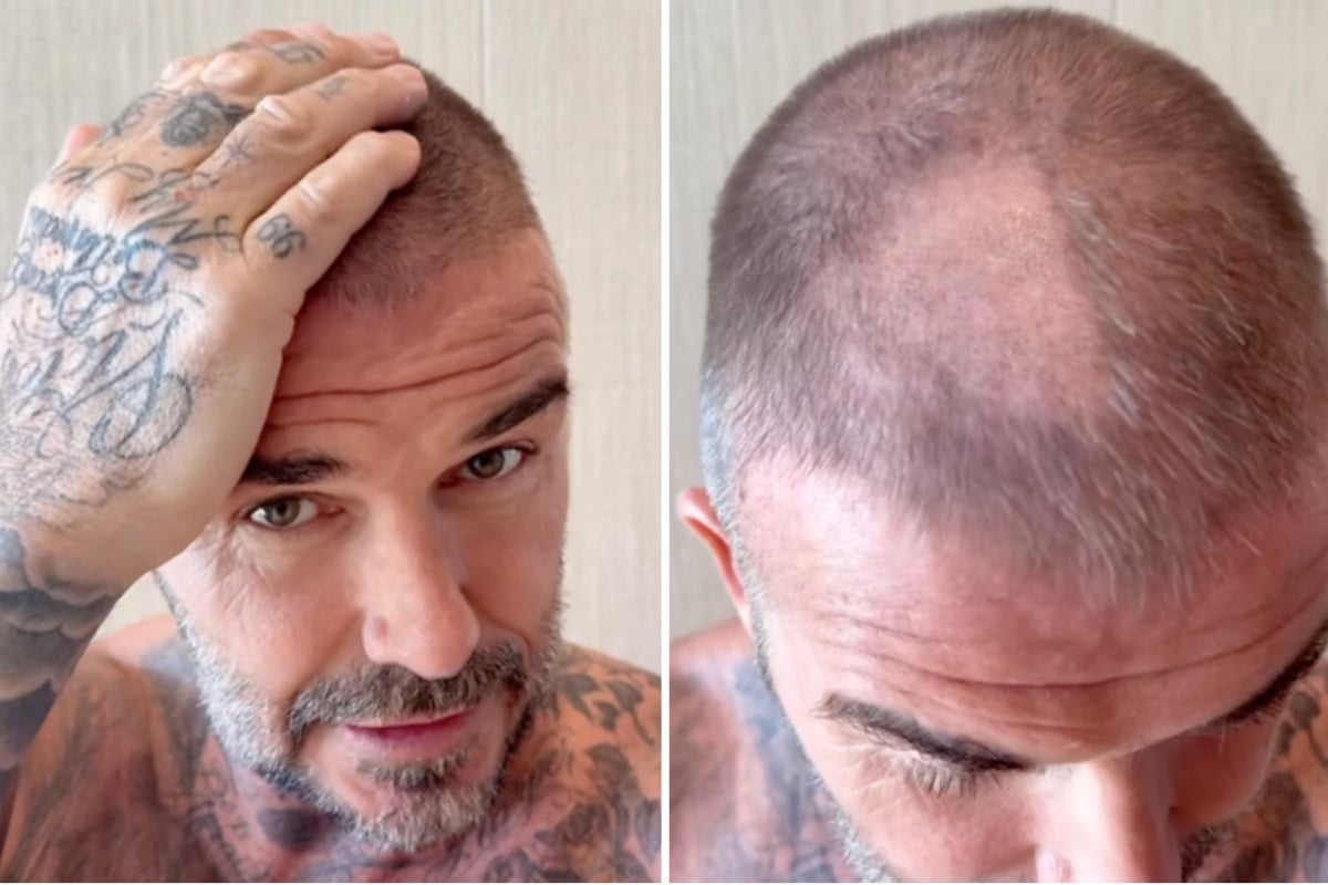 David Beckham left with bald patch after DIY haircut disaster David Beckham left with bald patch after DIY haircut disaster