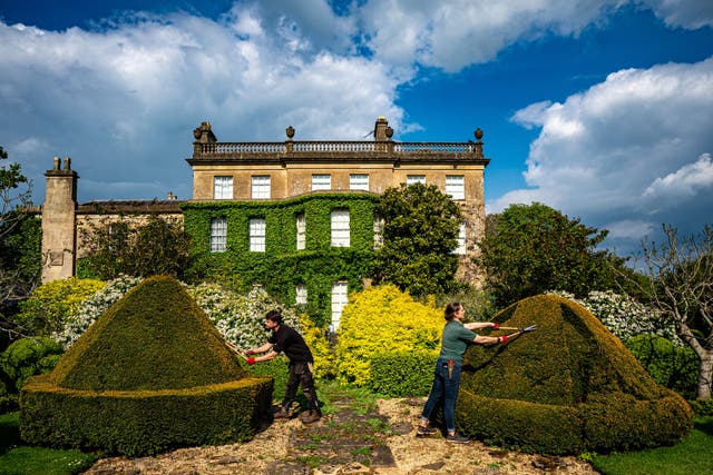 The King oversees the gardens at his Gloucestershire retreat (Ben Birchall/PA)