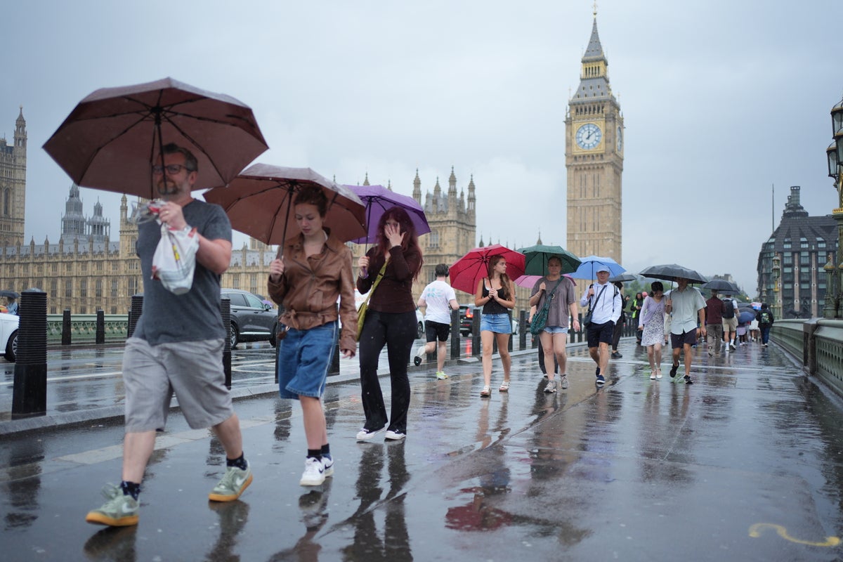 UK temperatures to turn warmer after heavy rain and thunderstorms