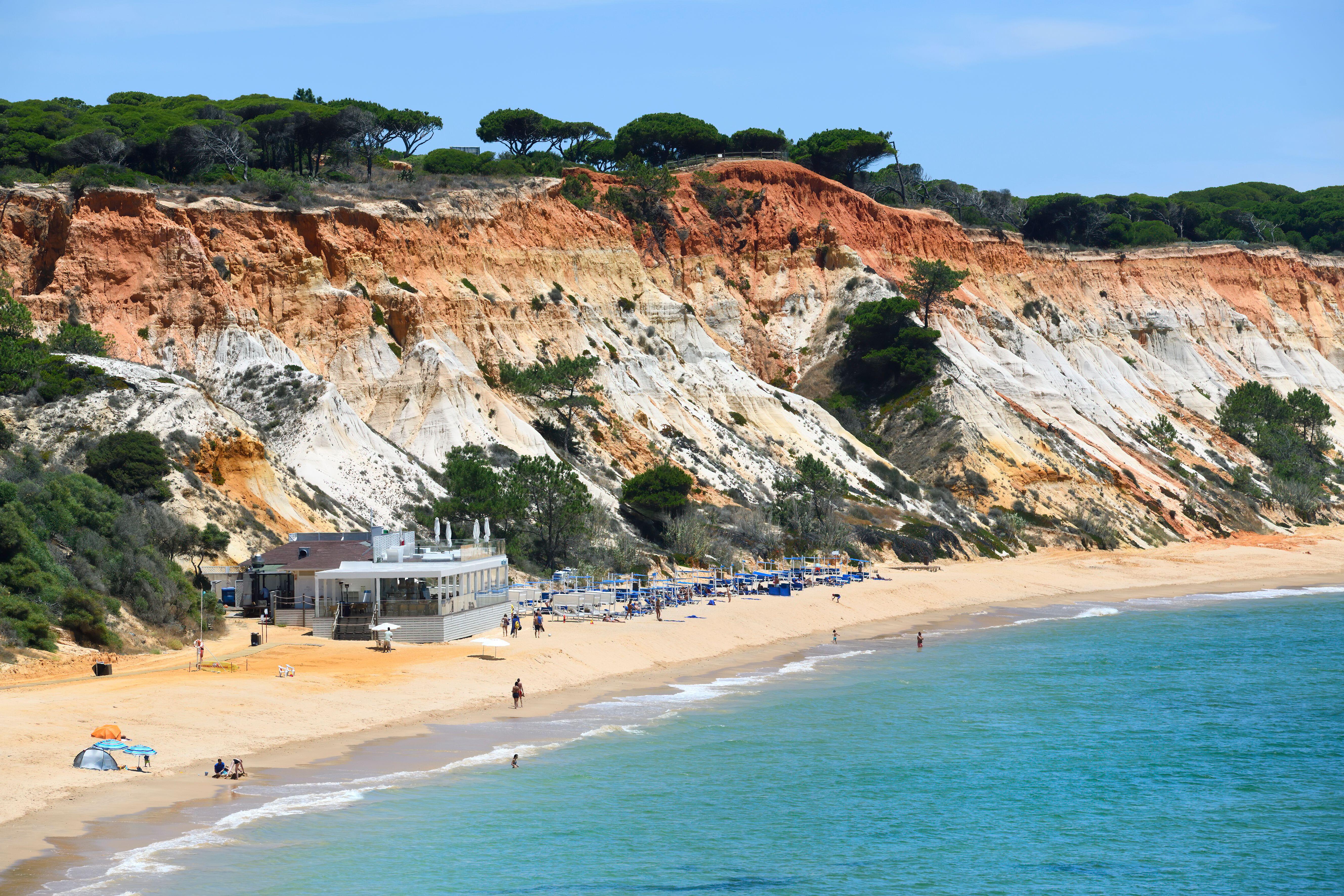 Flesia's lovely beach - which is known for the golden sands and orange cliffs