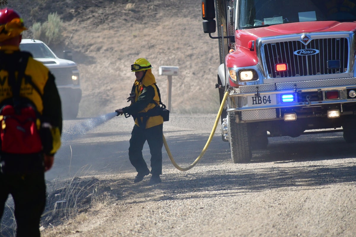 The largest wildfire in the US this year looks set to become a ‘megafire’ after covering nearly 100,000 acres
