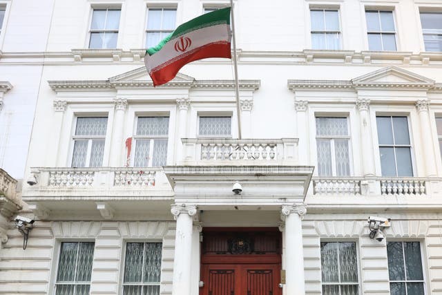 The Iranian embassy in Knightsbridge, London (Aaron Chown/PA)