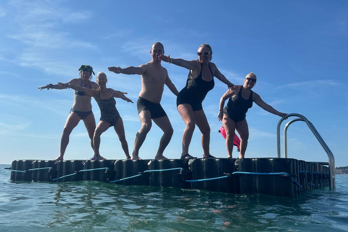 Swimmers protest after beloved' sea rafts removed over health and safety fears
