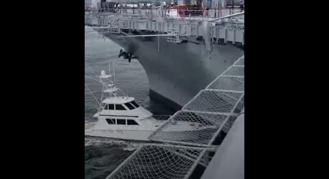 <p>A boat crashed into the USS Midway Museum in San Diego, California, causing $100,000 in damages.</p>