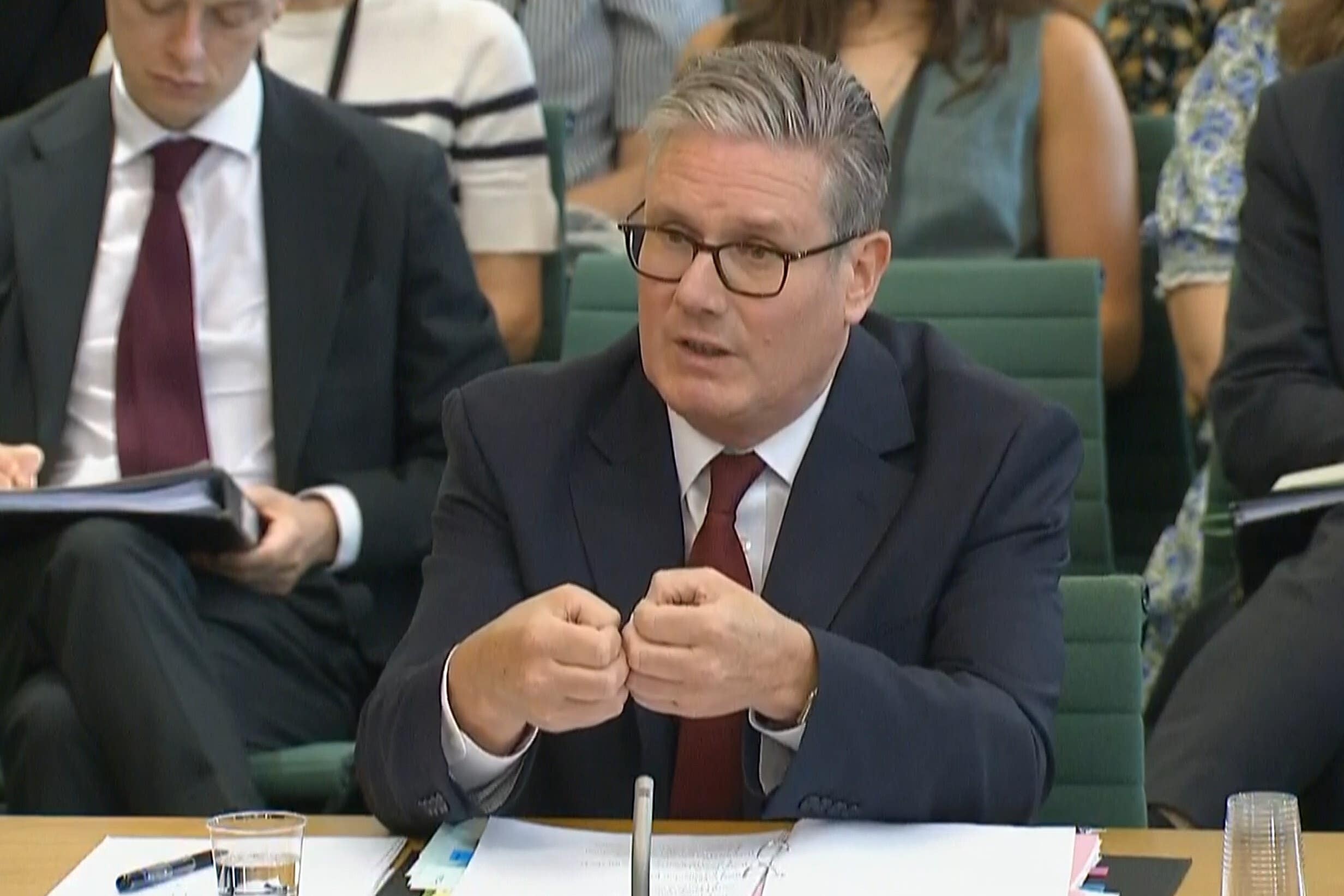 Prime Minister Sir Keir Starmer appearing before the Liaison Committee in the House of Commons (House of Commons/UK Parliament/PA)