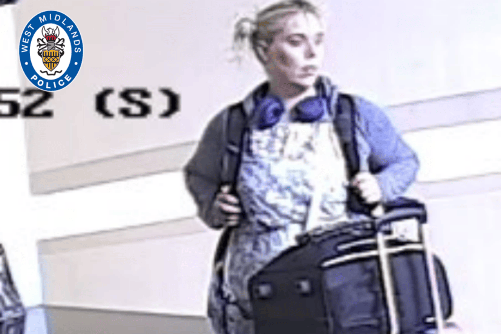 Aimee Betro is pictured checking into a Birmingham hotel (West Midlands Police/PA)