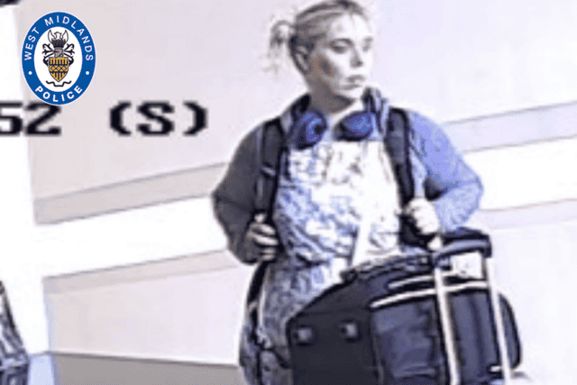 Aimee Betro is pictured checking into a Birmingham hotel (West Midlands Police/PA)