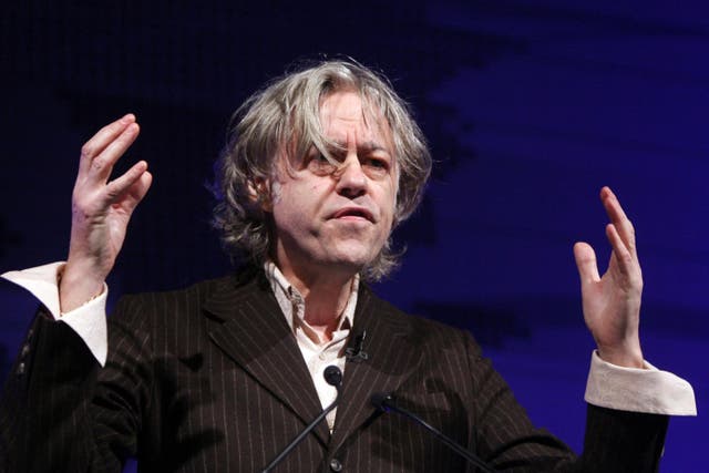 <p>Bob Geldof said he was never serious about running to become Irish president</p>