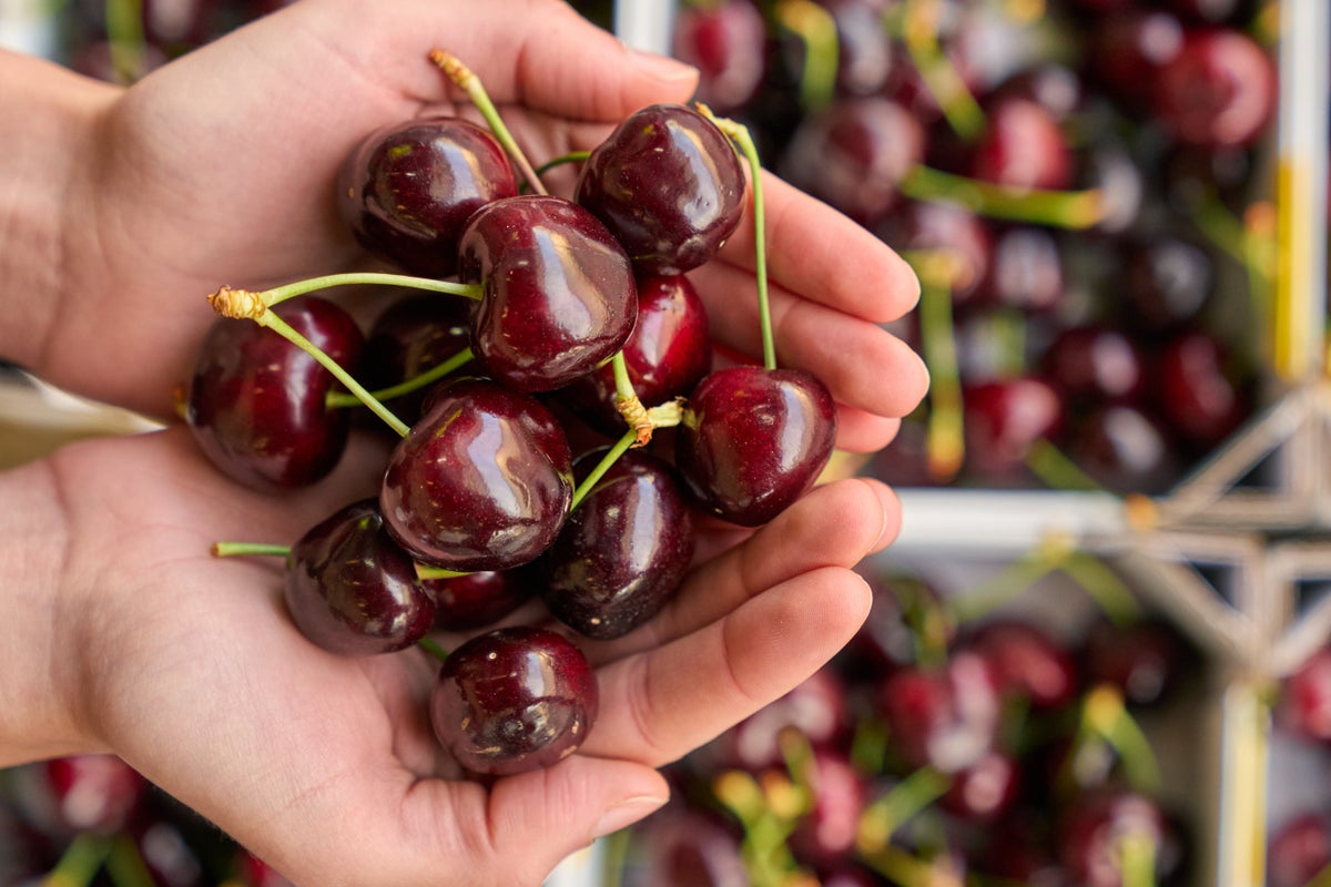 Warm weather leads to glut of cherries with larger packs on sale at supermarket