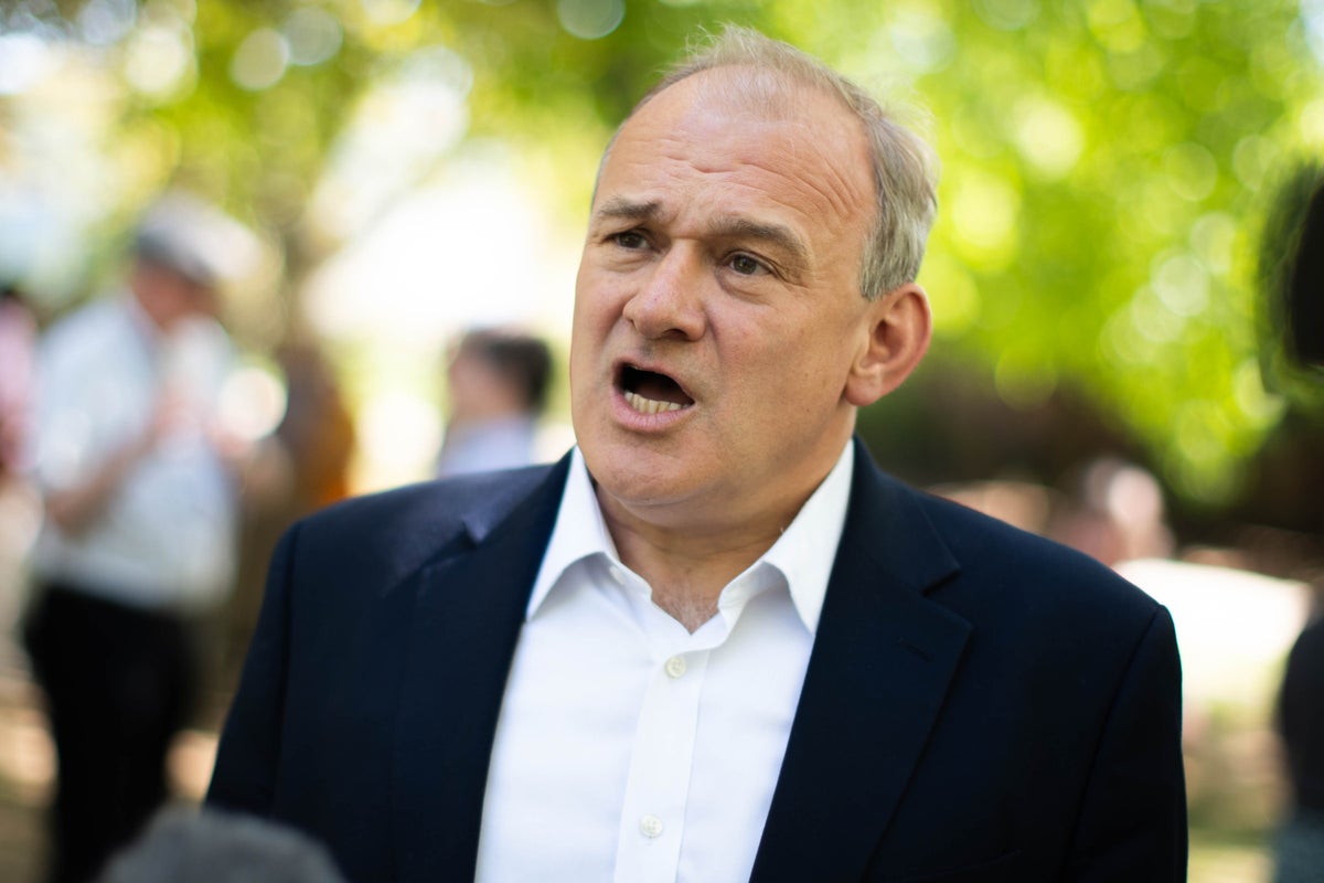 Ed Davey to boycott King’s banquet for Trump over ‘horrifying’ Gaza war