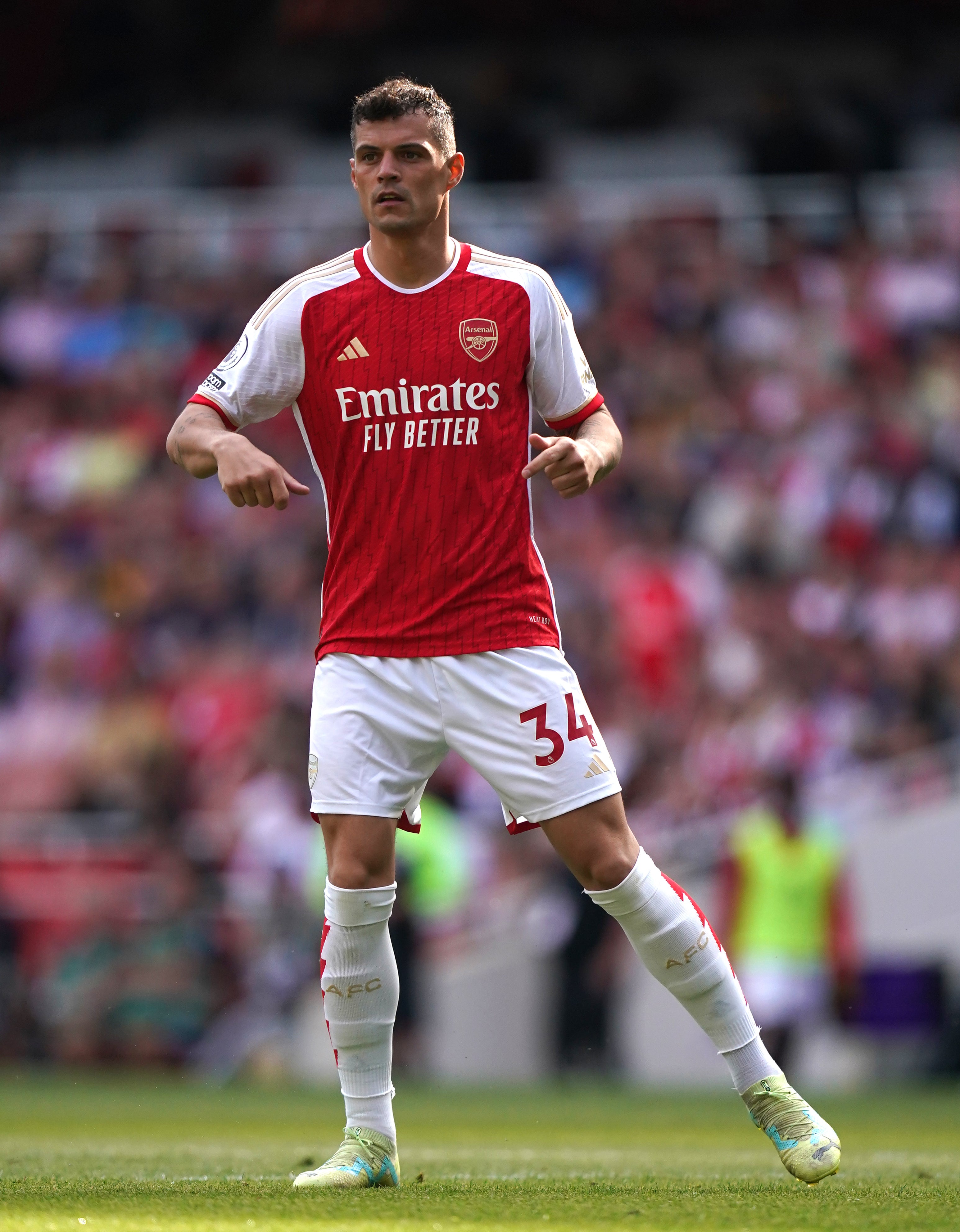 Granit Xhaka won two FA Cups during his seven-year stay at Arsenal (Adam Davy/PA)