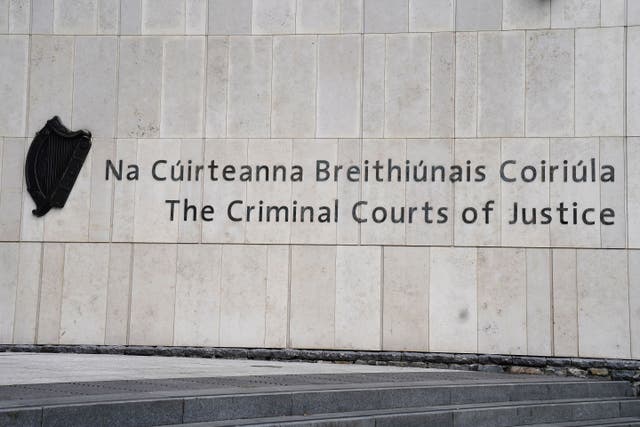 The man appeared before the Dublin District Court in the Criminal Courts of Justice on Tuesday morning (PA)
